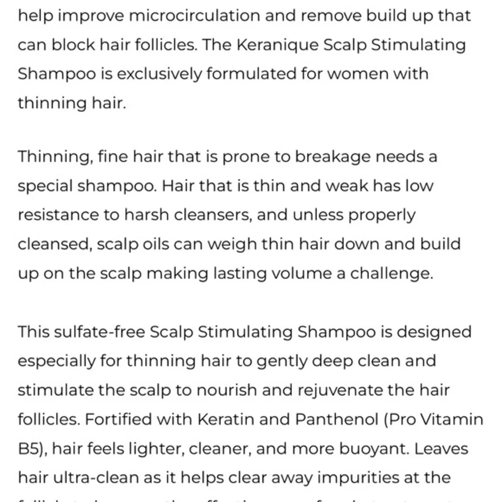 Keranique shampoo and conditioner‎ bundle.